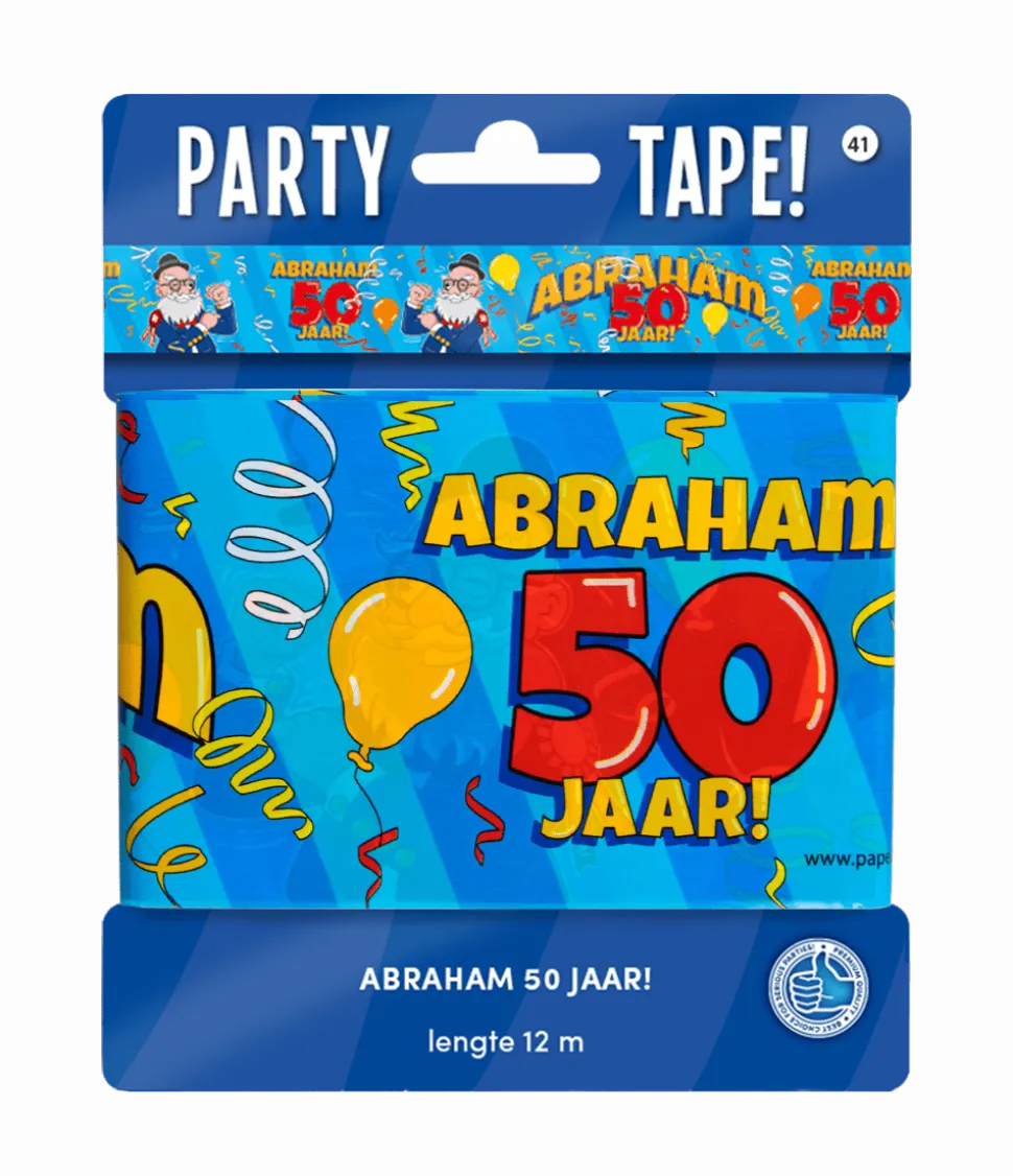 Abraham Afzetlint 50 Jaar Cartoon 12m