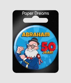 Abraham Button 50 Jaar 5,5cm
