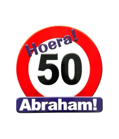 Abraham Deurbord 50 Jaar Verkeersbord 50cm