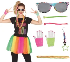 Accessoireset Neon 80s 8 delig