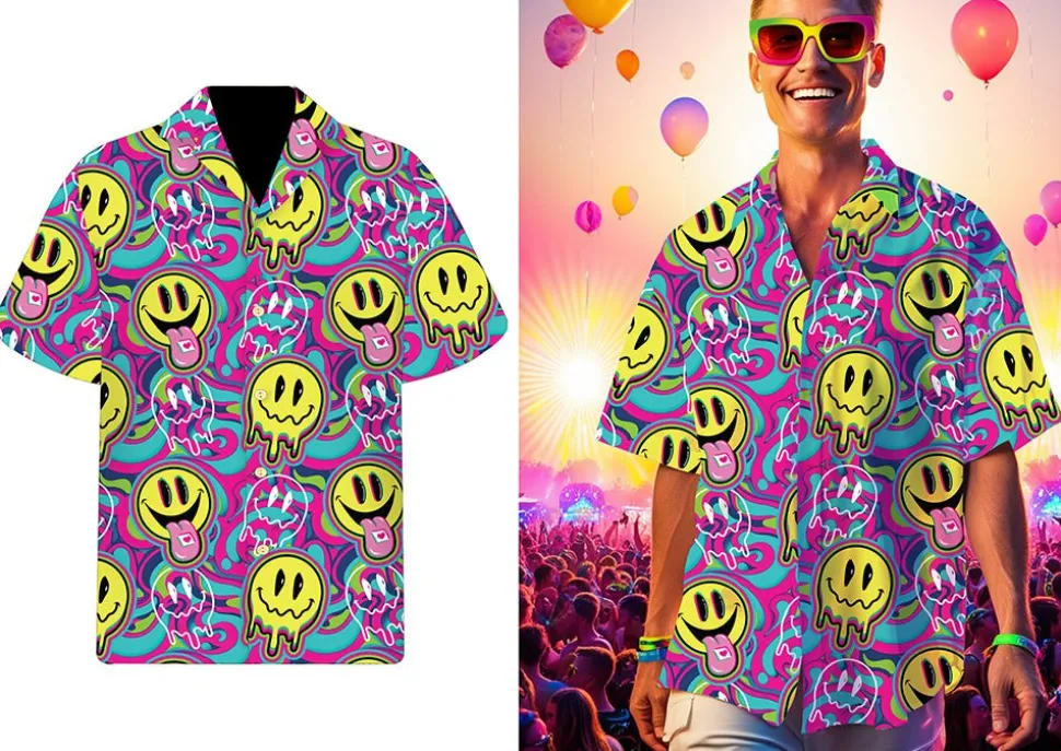 Acid Blouse Smiley 80'S
