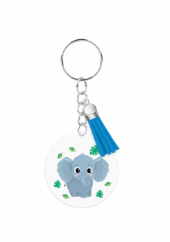 Acryl sleutelhanger Olifant