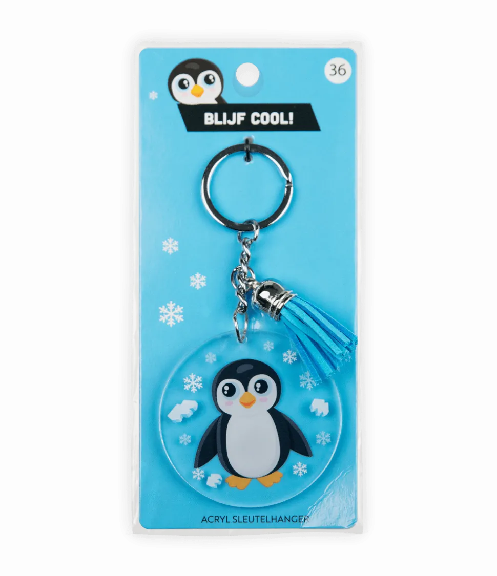 Acryl Sleutelhanger Pinguïn