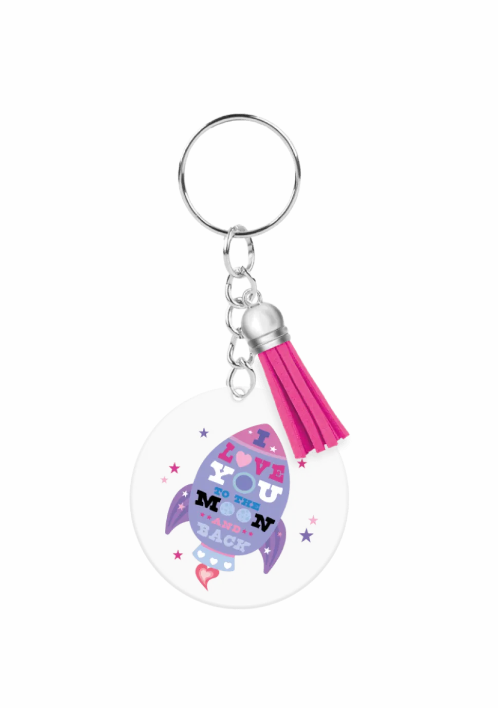 Acryl sleutelhanger To the moon and back