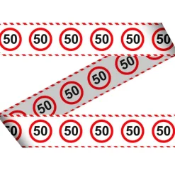 Afzetlint 50 Jaar Verkeersbord 15m