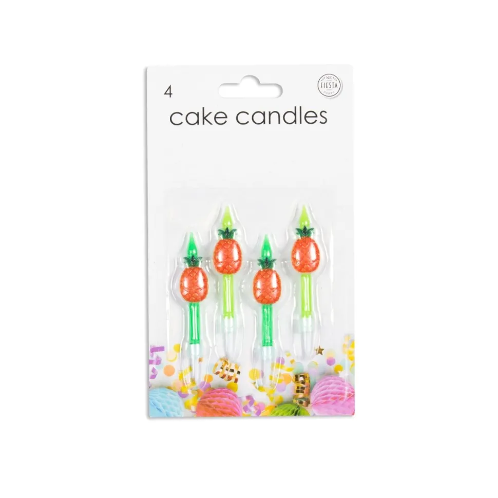 Ananas Kaarsjes 5,9cm 4st