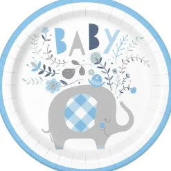 Baby Olifant Borden Blauw 23cm 8st