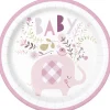 Baby Olifant Borden Bloemen 23cm 8st