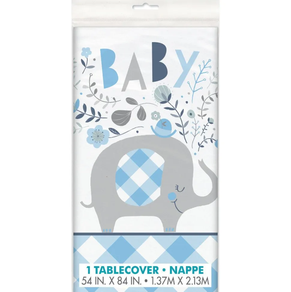 Baby Olifant Tafelkleed Lichtblauw 2,13m