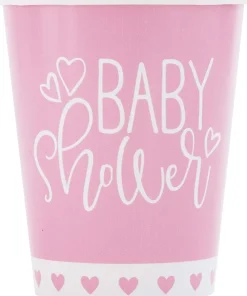 Babyshower Bekers Roze 266ml 8st
