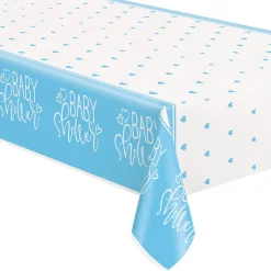 Babyshower Tafelkleed Blauw 2,13m