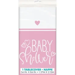 Babyshower Tafelkleed Roze 2,13m