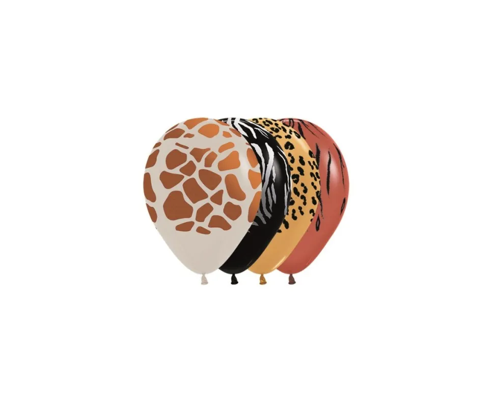 Ballonnen Animal Print Metallic Ink 12cm 50st