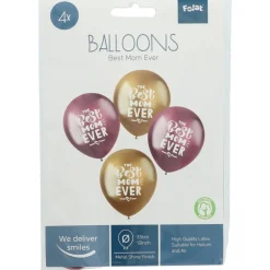 Ballonnen Best Mom Ever 33cm 4st