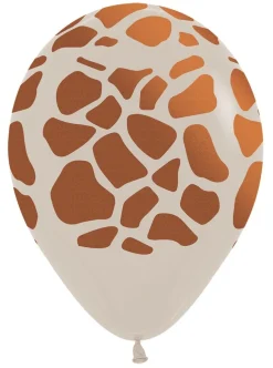 Ballonnen Giraffe White Sand Copper Ink 30cm 25st