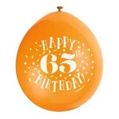 Ballonnen Happy Birthday 65 Jaar 28cm 10st