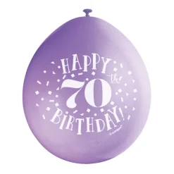 Ballonnen Happy Birthday 70 Jaar 28cm 10st