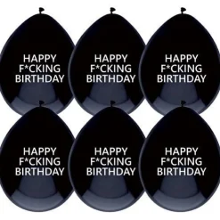 Ballonnen Happy F*cking Birthday 30cm 5st