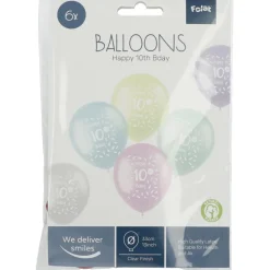 Ballonnen Happy 10Th Bday 33cm 6st