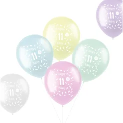 Ballonnen Happy 11Th Bday 33cm 6st