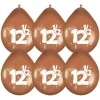 Ballonnen 12,5 Jaar Brons 30cm 6st