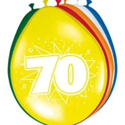 Ballonnen 70 Jaar 30cm 8st