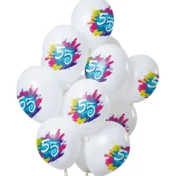 Ballonnen 55 Jaar Feest 30cm 12st