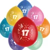 Ballonnen 17 Jaar Gekleurd 23cm 8st