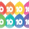 Ballonnen 10 Jaar Gekleurd 30cm 8st