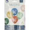 Ballonnen 10 Jaar Gekleurd 33cm 6st