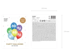Ballonnen 10 Jaar Gekleurd Metallic 30cm 6st
