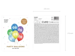 Ballonnen 20 Jaar Gekleurd Metallic 30cm 6st