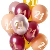 Ballonnen 21 Jaar Roze 30cm 12st