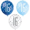 Ballonnen 16 Jaar Stippen Blauw 30cm 6st