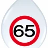 Ballonnen 65 Jaar Verkeersbord 30cm 8st