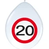 Ballonnen 20 Jaar Verkeersbord 30cm 8st