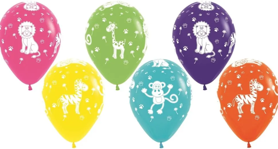 Ballonnen Jungle Animals Fashion Mix 30cm 25st