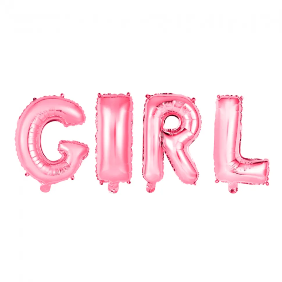 Ballonnen Letter Set Girl Roze 41cm