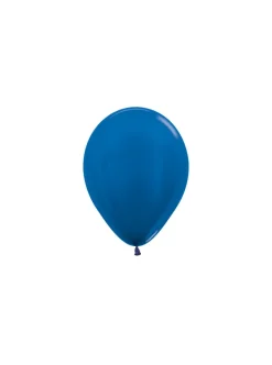 Ballonnen Metallic Blue 12cm 50st