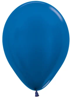 Ballonnen Metallic Blue 30cm 50st