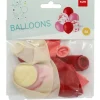 Ballonnen Mix Rood & Roze 30cm 6st