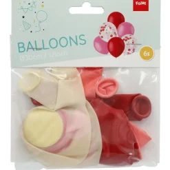 Ballonnen Mix Rood & Roze 30cm 6st
