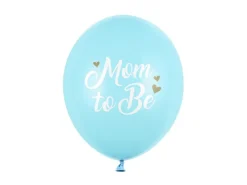 Ballonnen Mom To Be Blauw 30cm 6st