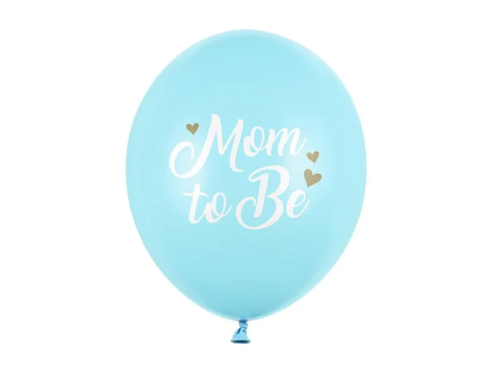 Ballonnen Mom To Be Blauw 30cm 6st