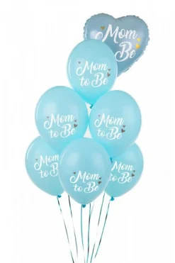 Ballonnen Mom To Be Blauw 30cm 6st