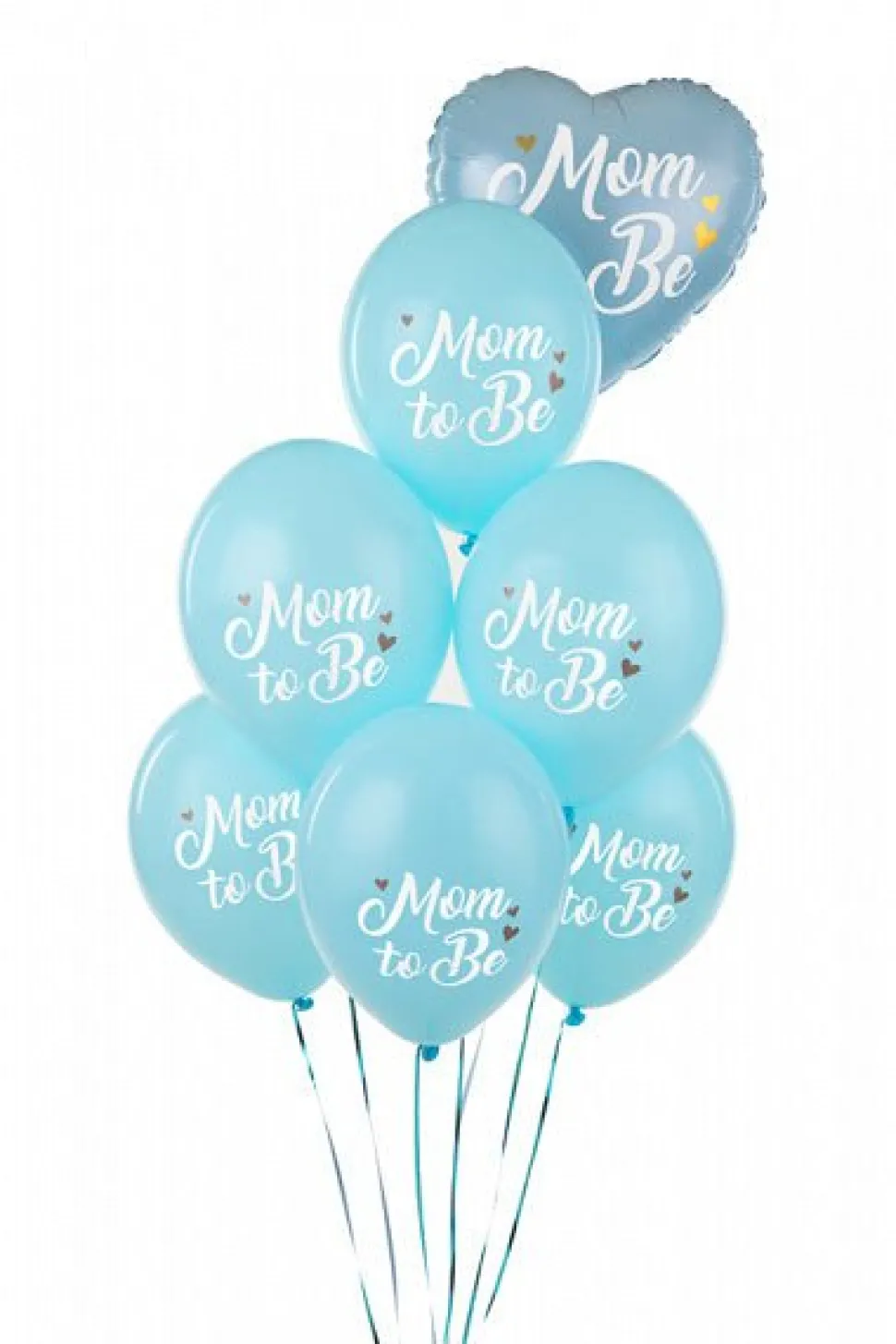 Ballonnen Mom To Be Blauw 30cm 6st