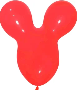 Ballonnen Mouse Head Red 25st