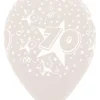 Ballonnen Number 70 Stars Crystal Clear 30cm 25st