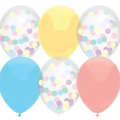 Ballonnen Pastel Confetti 30cm 6st