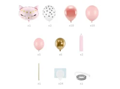 Ballonnenpilaar Kat Roze 1,4m